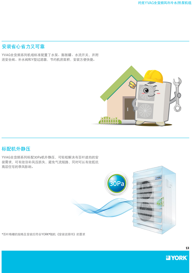 約克全變頻風冷熱泵機組